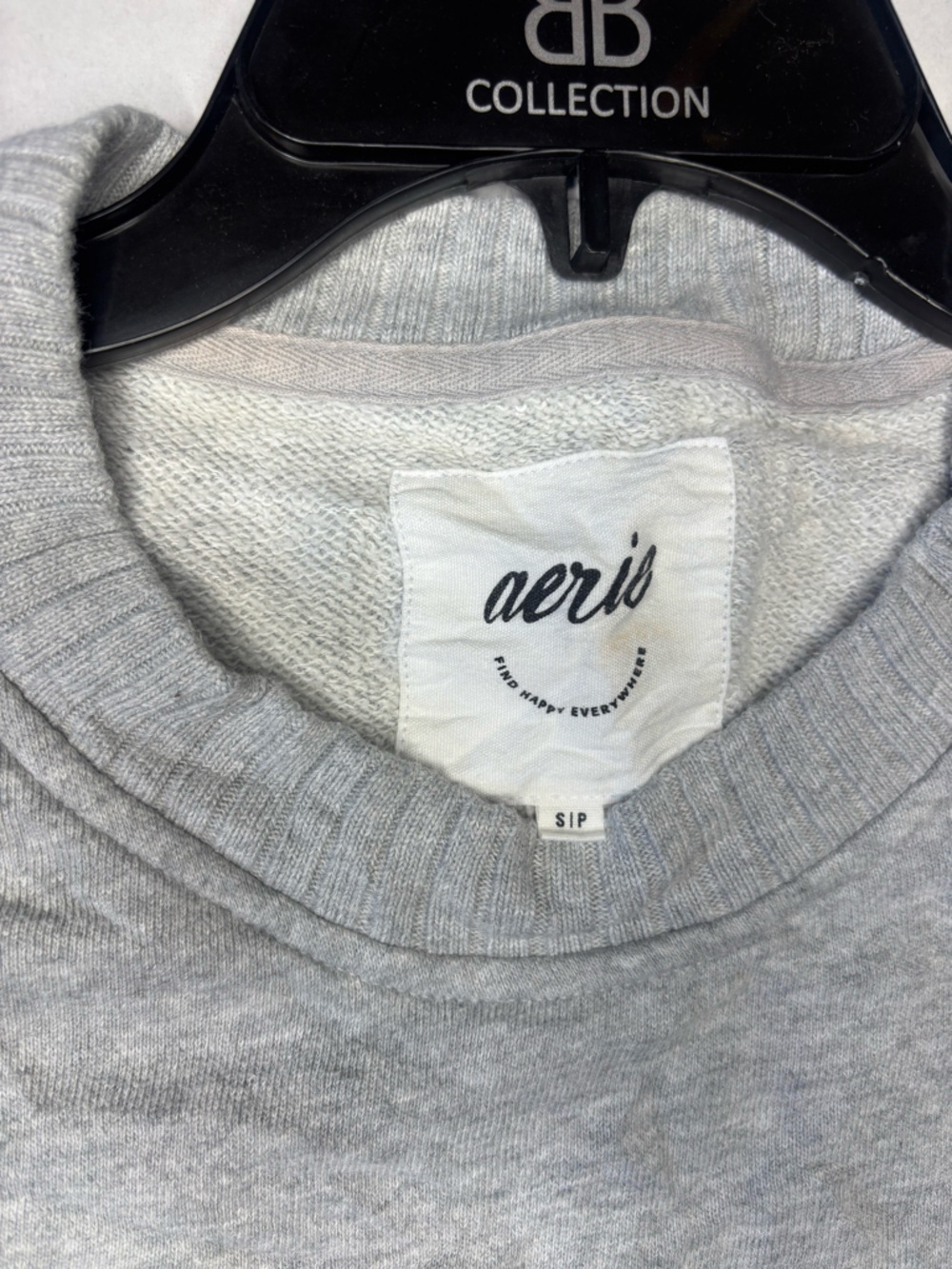 Aerie- grey sweatshirt 3/4 sleeve - Picture 3 of 5
